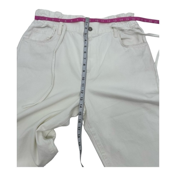 7 FOR ALL MANKIND PAPERBAG BALLOON WHITE JEANS NWOT - Picture 4 of 8